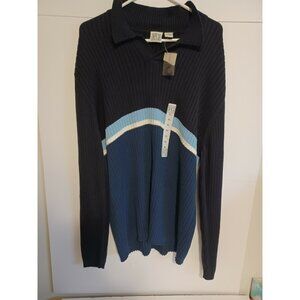 Field Gear 100% Cotton Knit Mens Collared  Pullover Long Sleeve Size XL